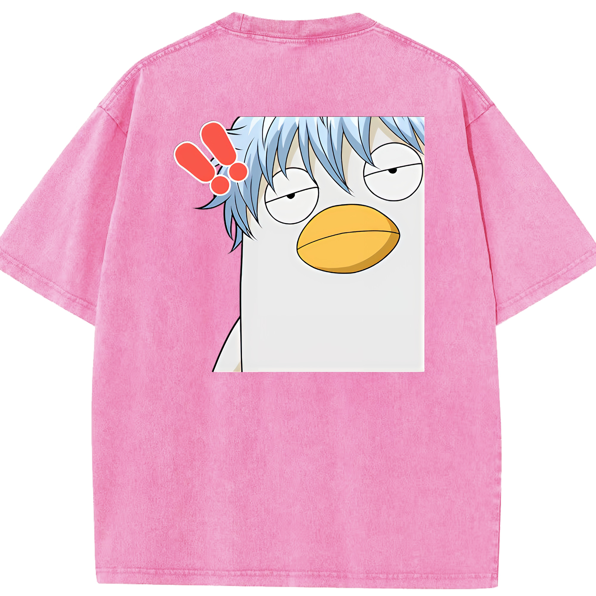 （画像用） ぎんたま 坂田銀時（さかたぎんとき） 神楽 志村新八（しむら しんぱち） GINTAMA Sakata Gintoki Kagura Shimura Shinpachi 綿100% ヴィンテージ風 半袖Tシャツ（背面プリント）